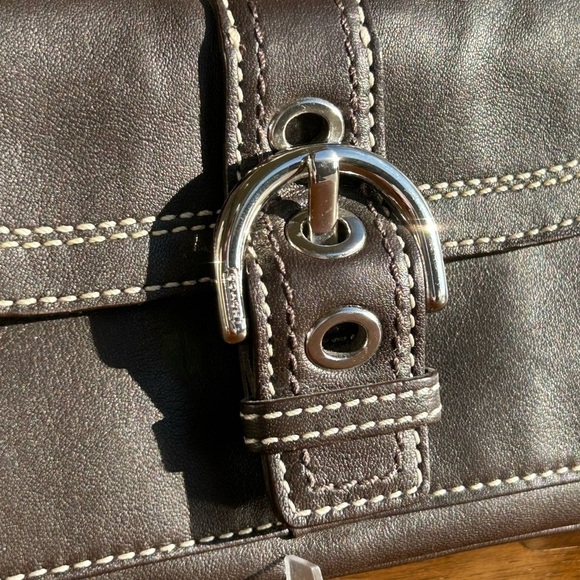 Coach Soho Brown Leather Large Wristlet Clutch F40574 NWT - Picture 7 of 17